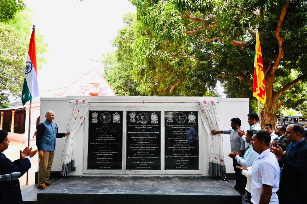Foundation stones laid for Indian grant assistance projects in District General Hospitals of Mannar and Mullaitivu