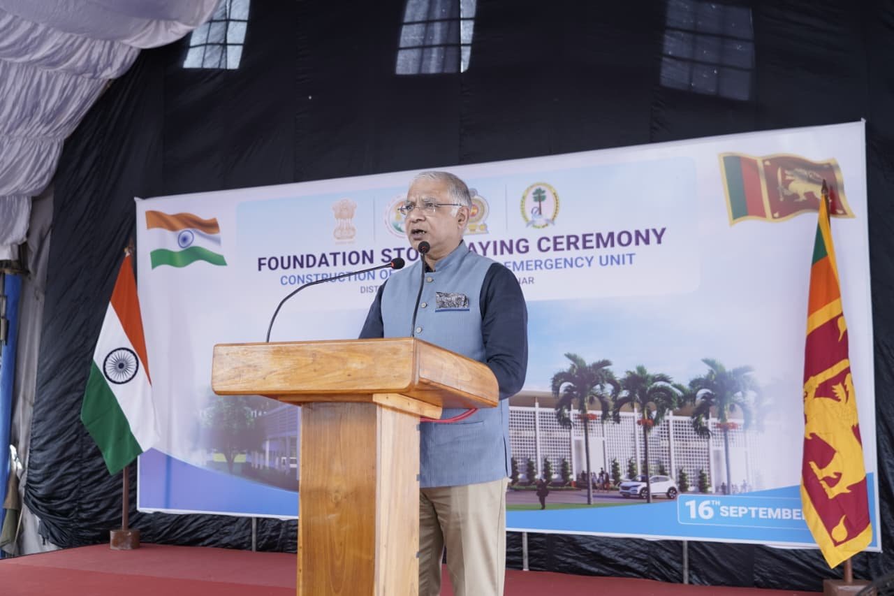 Foundation stones laid for Indian grant assistance projects in District General Hospitals of Mannar and Mullaitivu
