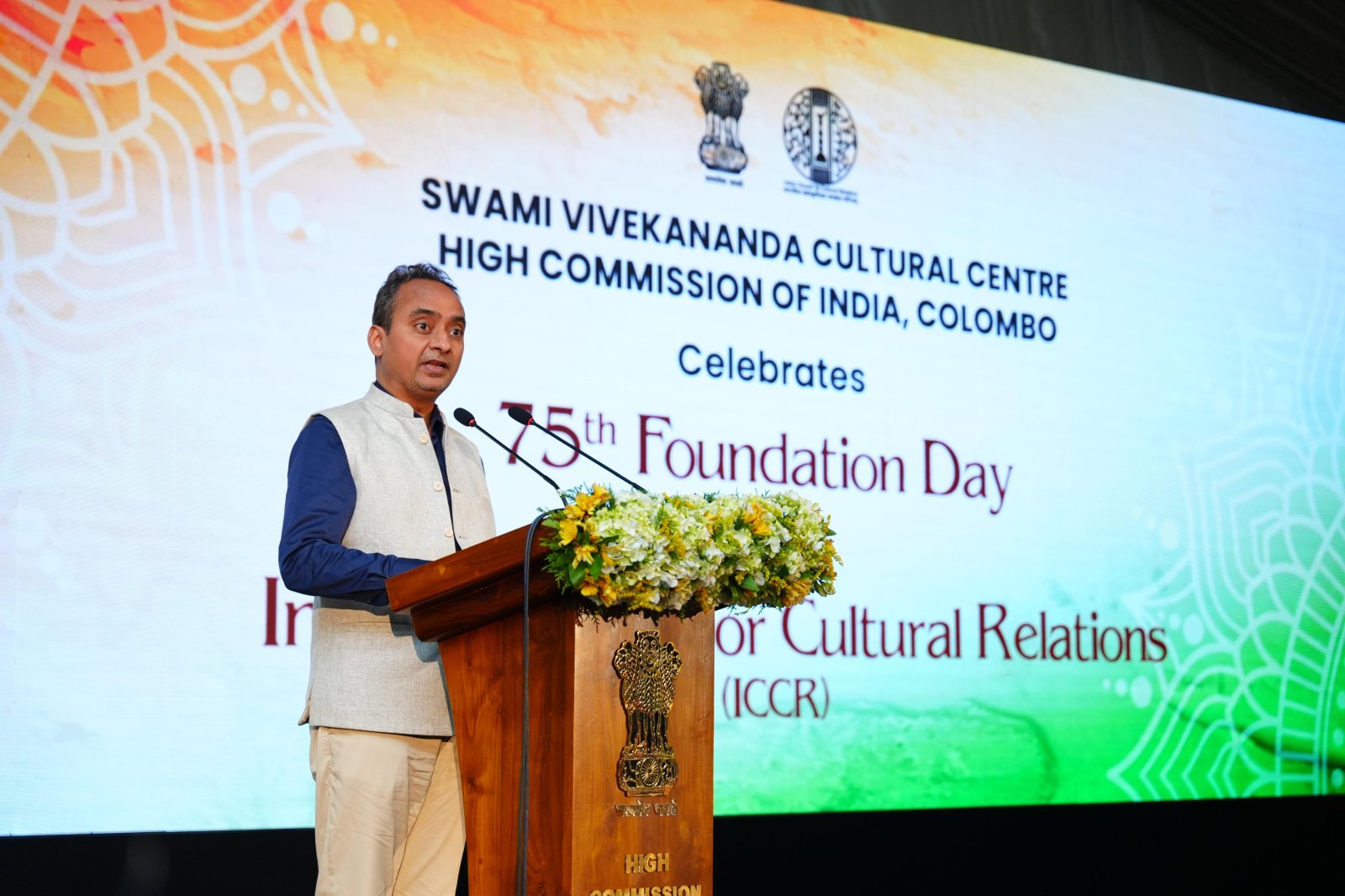 Prime Minister Hon. (Dr) Harini Amarasuriya graced the 75th Foundation Day of Indian Council For Cultural Relations (ICCR) celebration in Colombo