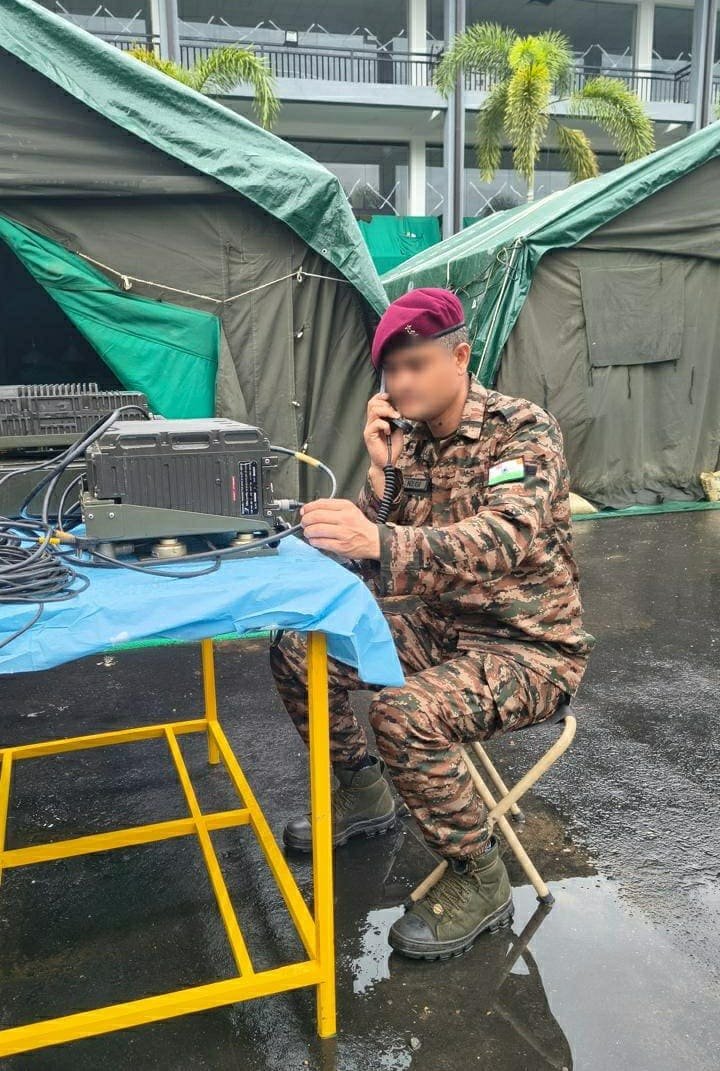 Under Operation Sagar Bandhu, Indian Army Team Restores Critical Communication Network in Mahiyanganaya