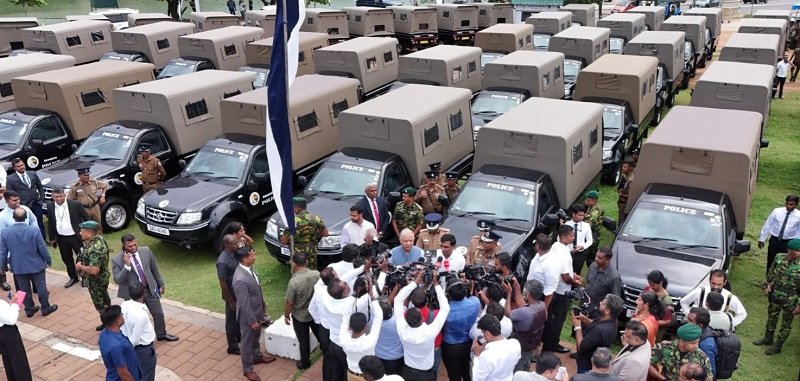 134 Single Cabs handed over to Sri Lanka Police under Grant Assistance  from Government of India