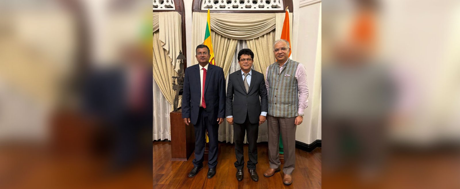 High Commissioner H.E. Santosh Jha met Hon Minister of Environment Dr. Dhammika Patabendi & Deputy Minister of Environment Mr. Anton Jayakody and congratulated them on their appointments